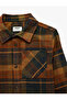 Wool Blend Long Sleeve Plaid Lumberjack Shirt with Pockets - 6