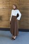 Women's Draped Tencel Fabric Long Skirt with Elastic Waist - 6