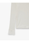 Viscose Lace Detailed Crew Neck Long Sleeve T-Shirt - 3