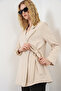 Women's Side-Tie Blazer Jacket 1590 - Beige - 3