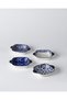 Reve bleu vista square plate set - 17 cm - blue/white - 6