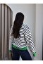 Half Zippered Striped Sweater - 5