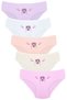Onurel 5-Pack Cotton Girls' Lovekedi̇ Printed Lycra Girls' Panties