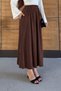 Women's High Waist Flowy Tencel Fabric Long Maxi Skirt - 4