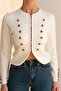 Women's Gold Buttoned Korspan Jacket - 5