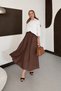 Women's High Waist Flowy Tencel Fabric Long Skirt - 4