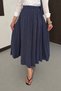 Women's Elastic Waist Crinkled Modal Fabric Long Crush Skirt