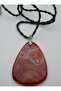 Tumbled Slice Agate Natural Stone Necklace - Red - - 4