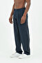 Battal Size Pleated Side Striped Comfortable Fit Men's Navy Blue Trousers