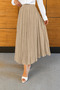 Women's Flowy Modal Fabric Long Crinkled Skirt - 3