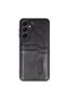 Samsung Galaxy A26 Case Sara Leather Case with Business Card - Black