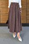 Women's Flowy Modal Fabric Long Crinkled Skirt