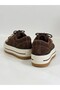 26K366-1 Genuine Leather Accessory-Detail Platform Sole Fleece Sneaker for Women - 4