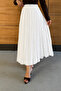 Women's Flowy Modal Fabric Long Crinkled Skirt - 3