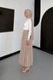 Women's Draped Modal Fabric Crinkled Long Skirt - 5