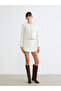 Two Mt Shop Quality Lcw Vision White Tweed Plain Mini Women's Shorts Skirt