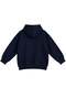 1047 women's hooded kangaroo pocket 3-thread cotton sweatshirt - navy blue - 4