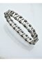 Hematite Stone Bracelet - Gray - - 5