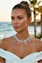 Choker Necklace with a Gemstone-Like Shine - 2