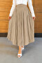Women's Flowy Modal Fabric Long Crinkled Skirt - 2