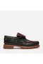 Dark Green Fgrain W Dkbrn Men's Dark Green-Burgundy Loafer Shoes