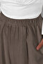 Wide-Legged Casual Tencel Fabric Skirt-Looking Pants with Elastic Waist - 6