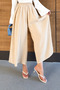 Women's High Waist Wide Leg Loose Tencel Fabric Pants Skirt - 5