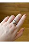Silver Color Adjustable Letter t Ring - 4