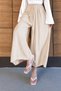 Women's High Waist Wide Leg Loose Tencel Fabric Pants Skirt