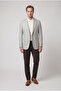 Ds Damat Slim Fit Gray Dobby Fabric Jacket - 4
