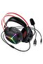H16 Gaming Wired Headset with 50mm Hi-Fi Drivers, Omnidirectional Microphone, RGB Lighting, Self-Adjusting Ergonomic Headband & 2m Dual-Interface Cable - 2