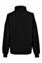 Manhattan Print Half Zipper Black Women's Sweatshirt 27Kdt1000023 - 3