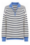 Zipper Collar Detailed Striped Long Sleeve Knitwear - 4
