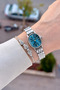 Blue Silver Color 5 Atm Gift Packed 20 mm Women Wrist Watch - 4