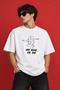 My Ride or Die Printed Unisex Oversize T-Shirt, White T-Shirt with Lover Couple Design