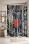 Green Elephant Patterned Bathroom Curtain, Shower Curtain, Bathtub Curtain 175X200Cm