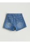 Trendlucky Girls' Jean Shorts with Flower Detail - 3