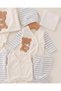 Teddy Bear Embroidered 100% Cotton Newborn Baby Hospital Discharge Set (10 Pieces) - 2