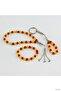 Ilkestor 3-Piece Natural Stone Set (210553) - Keychain, Bracelet, Prayer Beads - Red