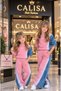 PREMIUM Girls' Denim Trim Striped Pants Sweat 2-Piece Festive Outfit Set - 7-14 age