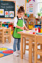 Green Kids Apron with Pockets Painting Activity Apron Washable Nursery Kindergarten Kitchen Painting Apron Liquid Proof for 5-10 Age - 2