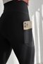 Women's High Waist Gathering Double Pocket Leggings Fitness Leggings 6003 - 3