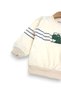 Baby Boy Seasonal Dinosaur Printed 2-Piece Baby Set with Striped Detailed Gray Pants - 3