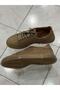 Mink Color, Real Leather Inside and Out, Orthopedic and Non-Slip Sole, Lace-Up Men's Shoes