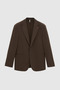 Ds Damat Slim Fit Brown Plain Fabric Jacket - 5