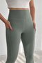 Women's High Waist Gathering Double Pocket Leggings Fitness Leggings 6003 - 2