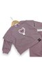 Baby Girl Heart Embroidered Bat Sleeve 6-9-12-18-24 Months Stylish Seasonal 2 Thread Baby Set - 4