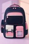 Children's School Bag with 9 Compartments, Spine Support, and Toy Gift - 6