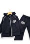 Boy's Winter 3-Strand Hooded Cardigan 2-3-4-5-6 Years Old 2-Piece Tracksuit Set - 5