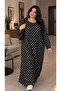 Women's Dress - Comfortable Fit - Plus Size - Patterned - Oversized - Viscose - 3